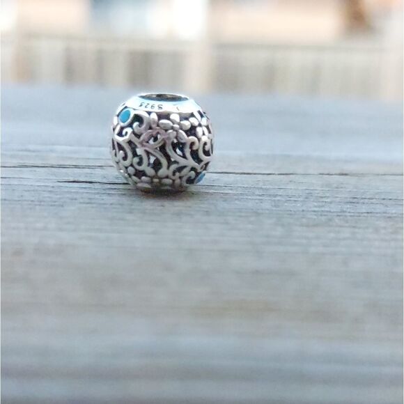 925 Silver December Birthstone Charm - Picture 5 of 6